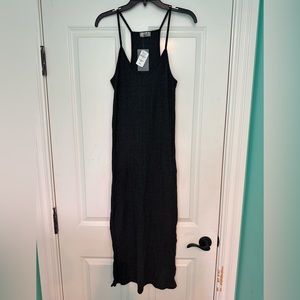NYTT Grey Ribbed Knit Maxi Dress size Small